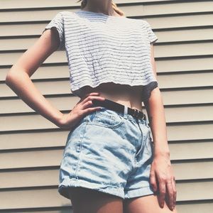 H&M Striped Crop Top